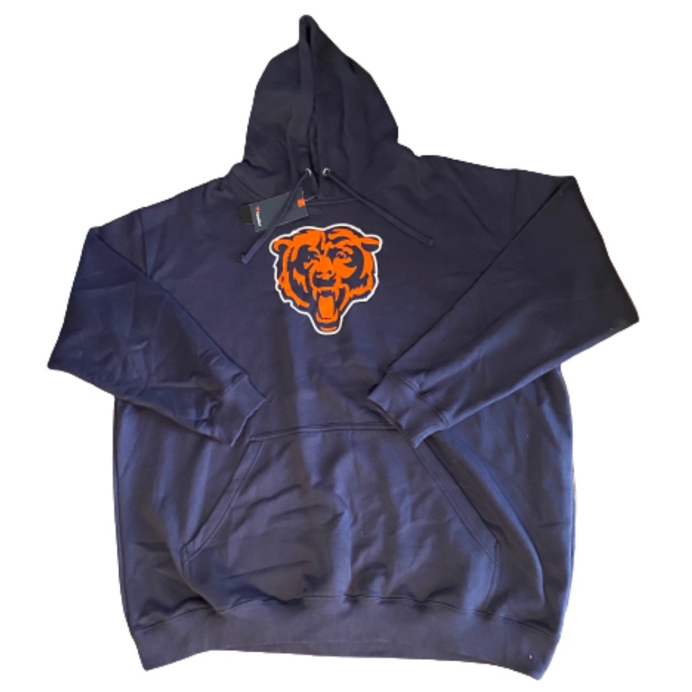 Chicago Bears hoodie Size 4XLT Big & Tall Blue Orange Men Sweatshirt pullover